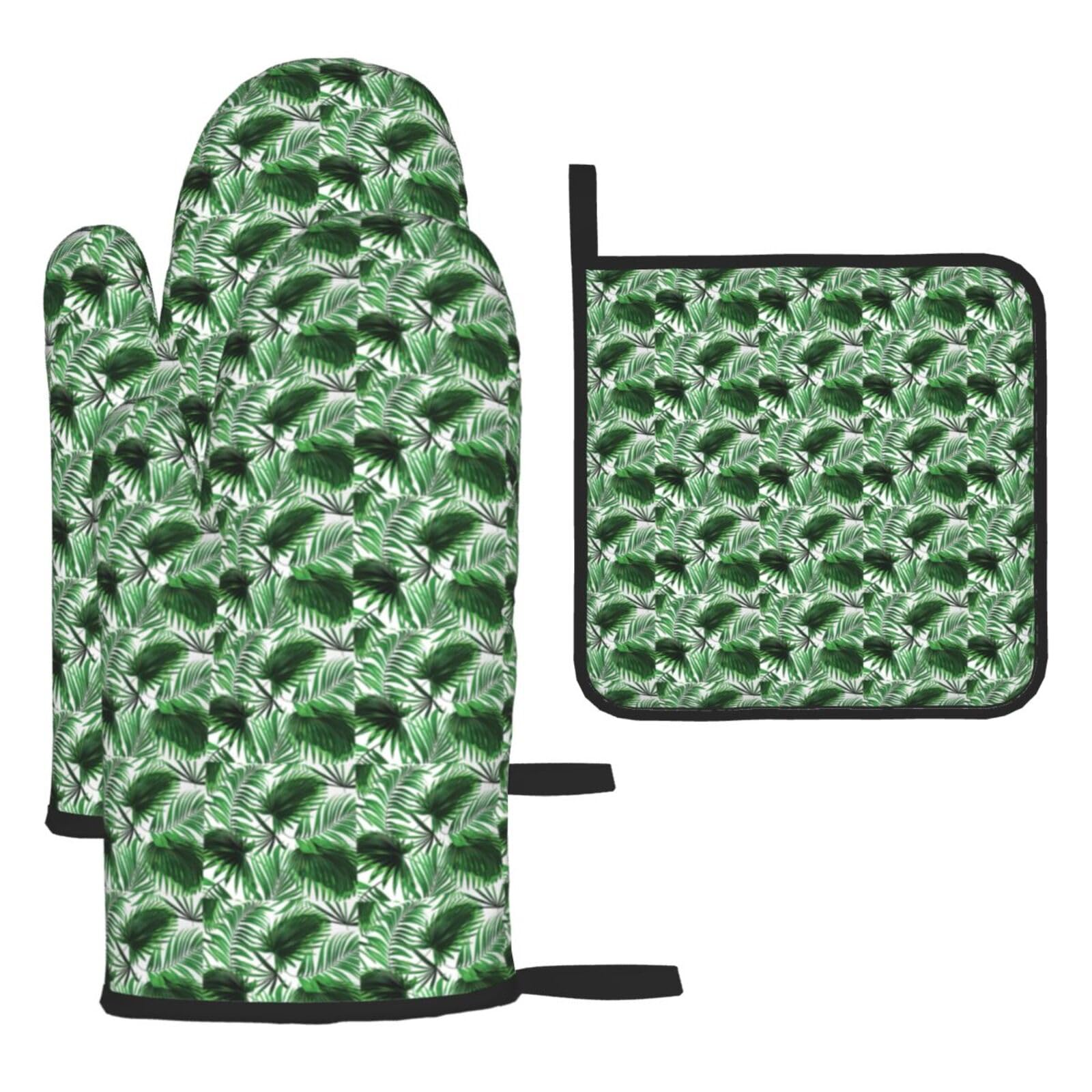 Palm Tree. Print Oven Kitchen Gloves For Baking Outdoor Grilling Home Use Mitts Microwaving Bbq