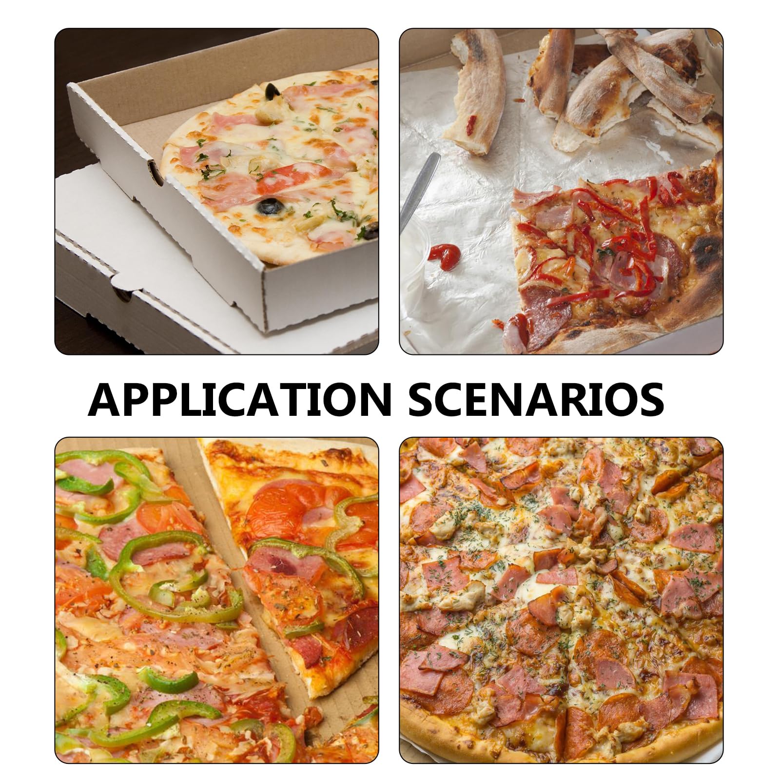 Cabilock 25 mini scatole per pizza in cartone bianco