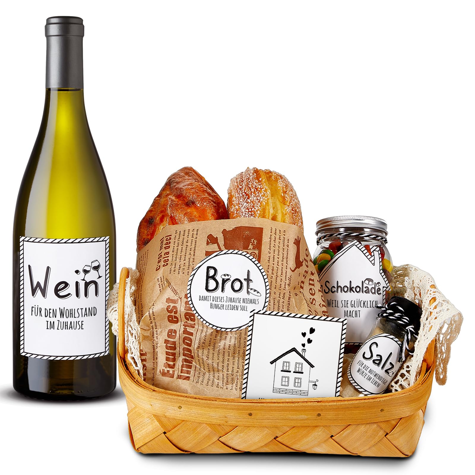 Spruch Zum Einzug Brot Salz Und Wein Tenare 8 Stück Schokolade Brot Salz Wein Aufkleber 1 Glückwunschkarte
