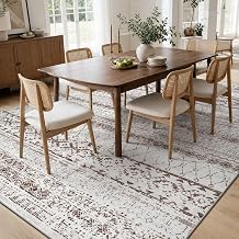 AMOAMI Textile Floor mats for use in the Home Brown 4x6ft
