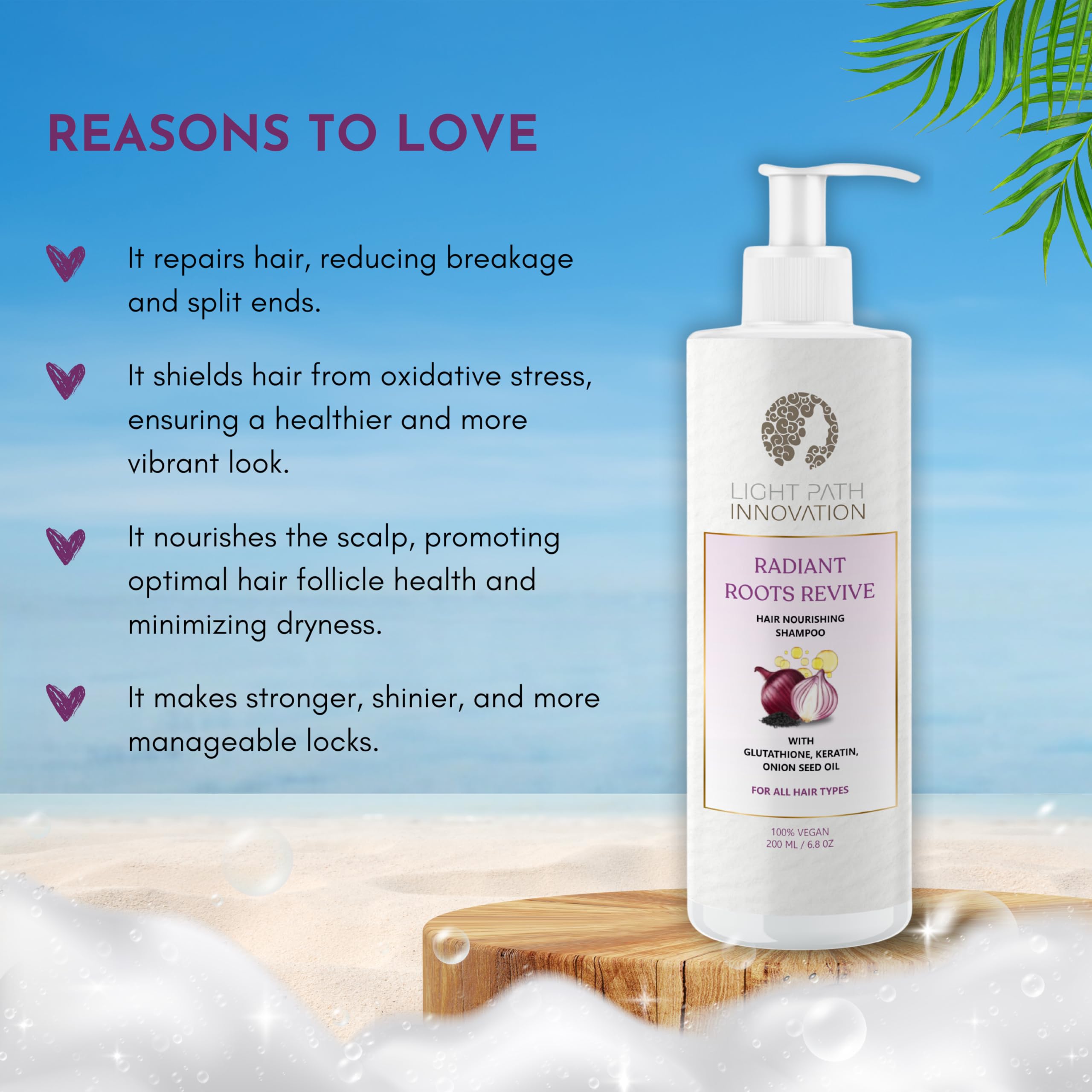 glutathione shampoo Buy LIGHT PATH INNOVATION Radiant Roots Revive Hair Nourishing with Keratin, and Onion Seed Oil Extract | Controls Hair fall Vette Huid