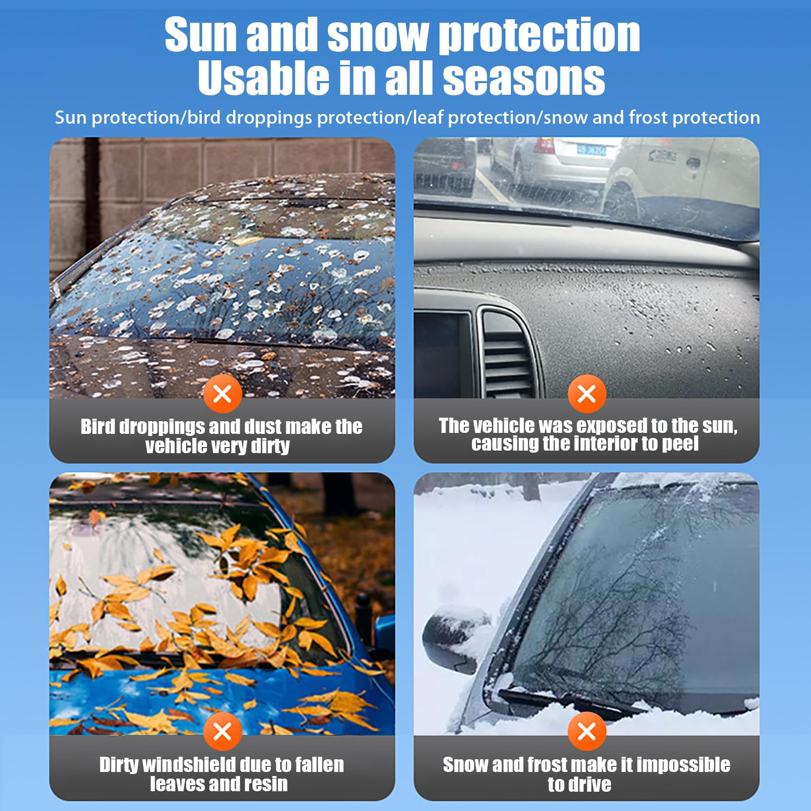 Auto Frontscheibenabdeckung für Toyota Camry Limousine 2007 2008 2009 2010 2011, Winter Schneesichere Eisschutzfolien Frost Staubdichte Auto Zubehör