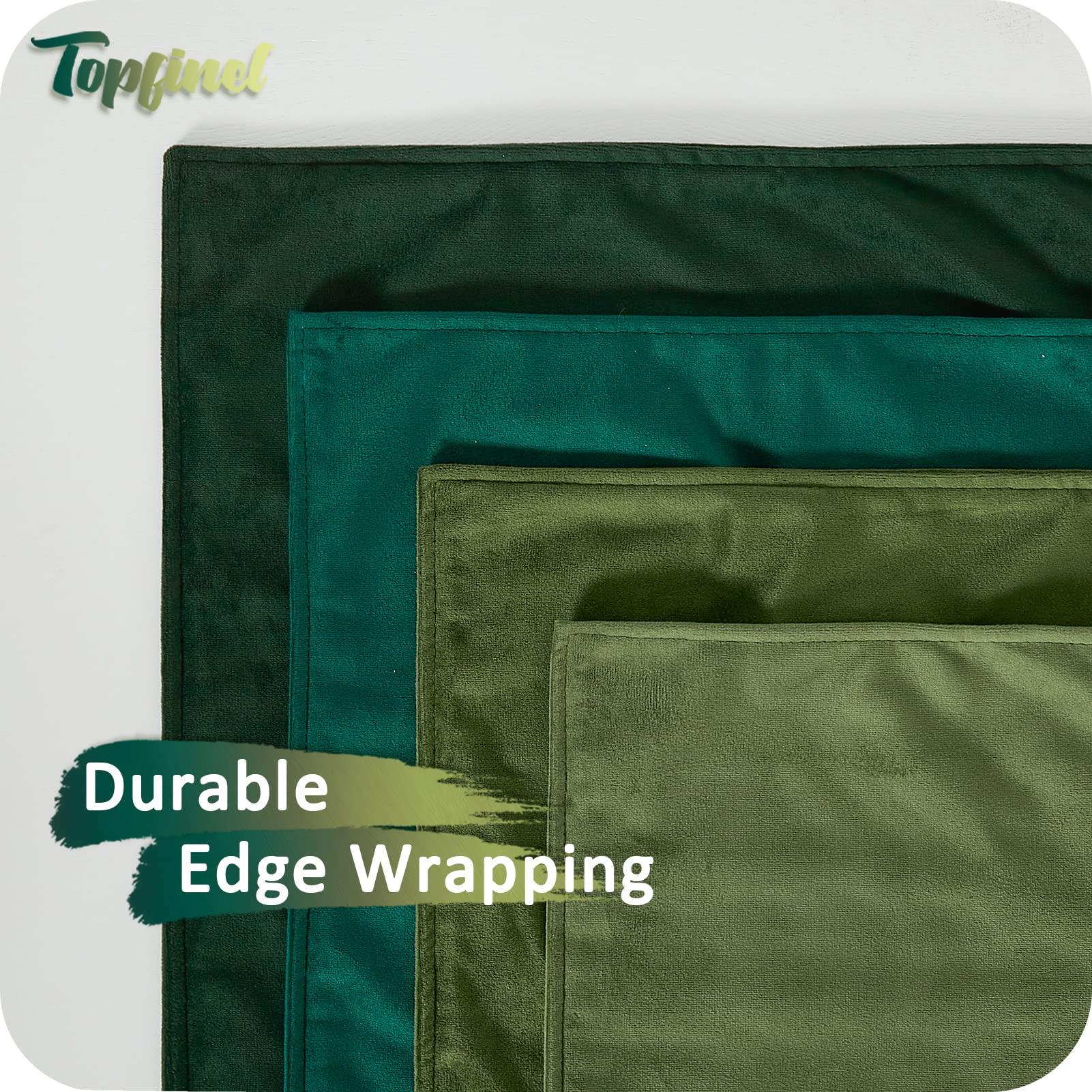 Topfinel Federe Cuscini in Velluto per Divano Verdi 40x40 Set 4 Pezzi Copricuscini Quadrati Elegante Decorativa per Salotto Moderno Cuscino Cerniera Invisibile per Camera da Letto