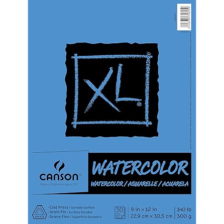 Canson 100510941 XL Series Watercolor Pad, 1 Pack, Multicolor