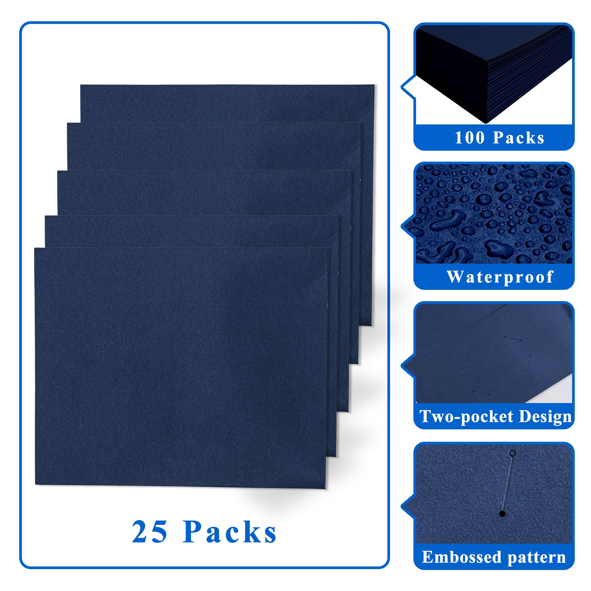 Zzrywuty 50 Packs Paper Folders With Pockets For Students