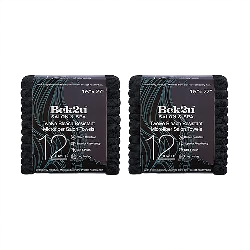 Miniatura 3 de Arkwright - Toallas de microfibra para salón de belleza, resistentes a la lejía, juego de toallas absorbentes para secar el cabello, perfectas para