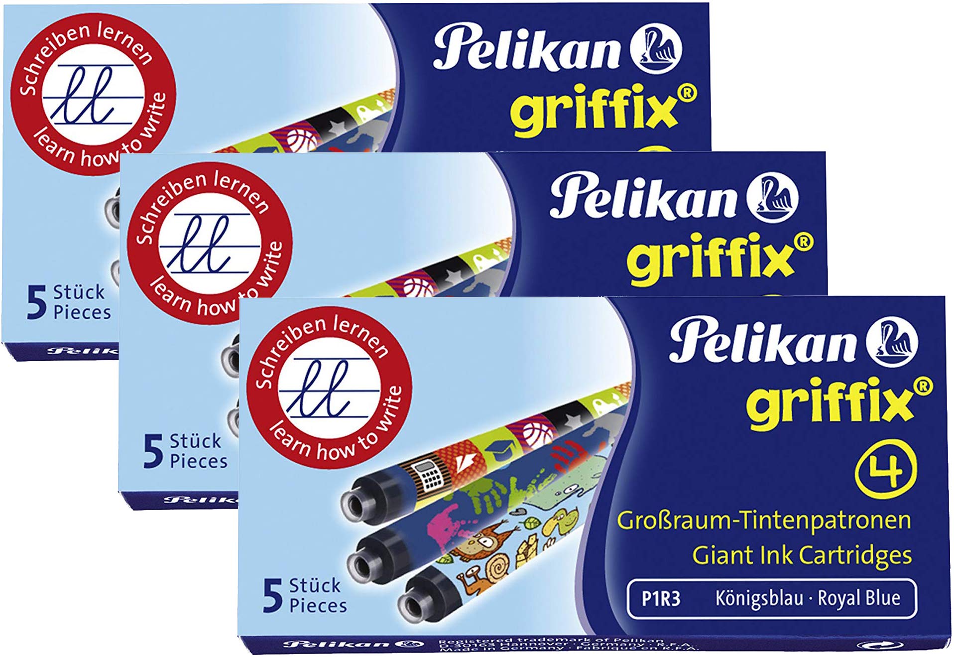 Stylo-Plume Pelikan Griffix Néon Black – Pour Droitiers – Apprentissage Idéal