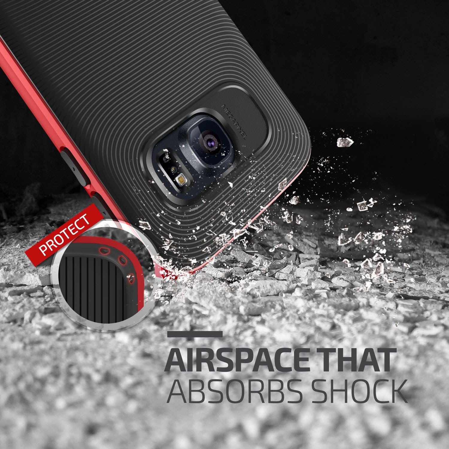 Galaxy S6 Case, Verus [Crucial Bumper][Red] - [Drop Protection][Low Profile][Slim Fit] For Samsung Galaxy S6