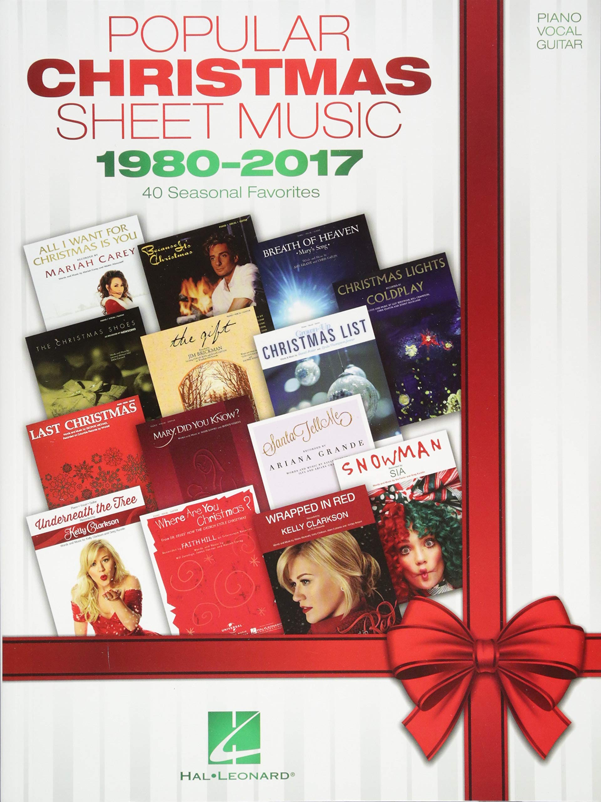 Popular Christmas Sheet Music - 1980-2017. Piano, Vocal and Guitar