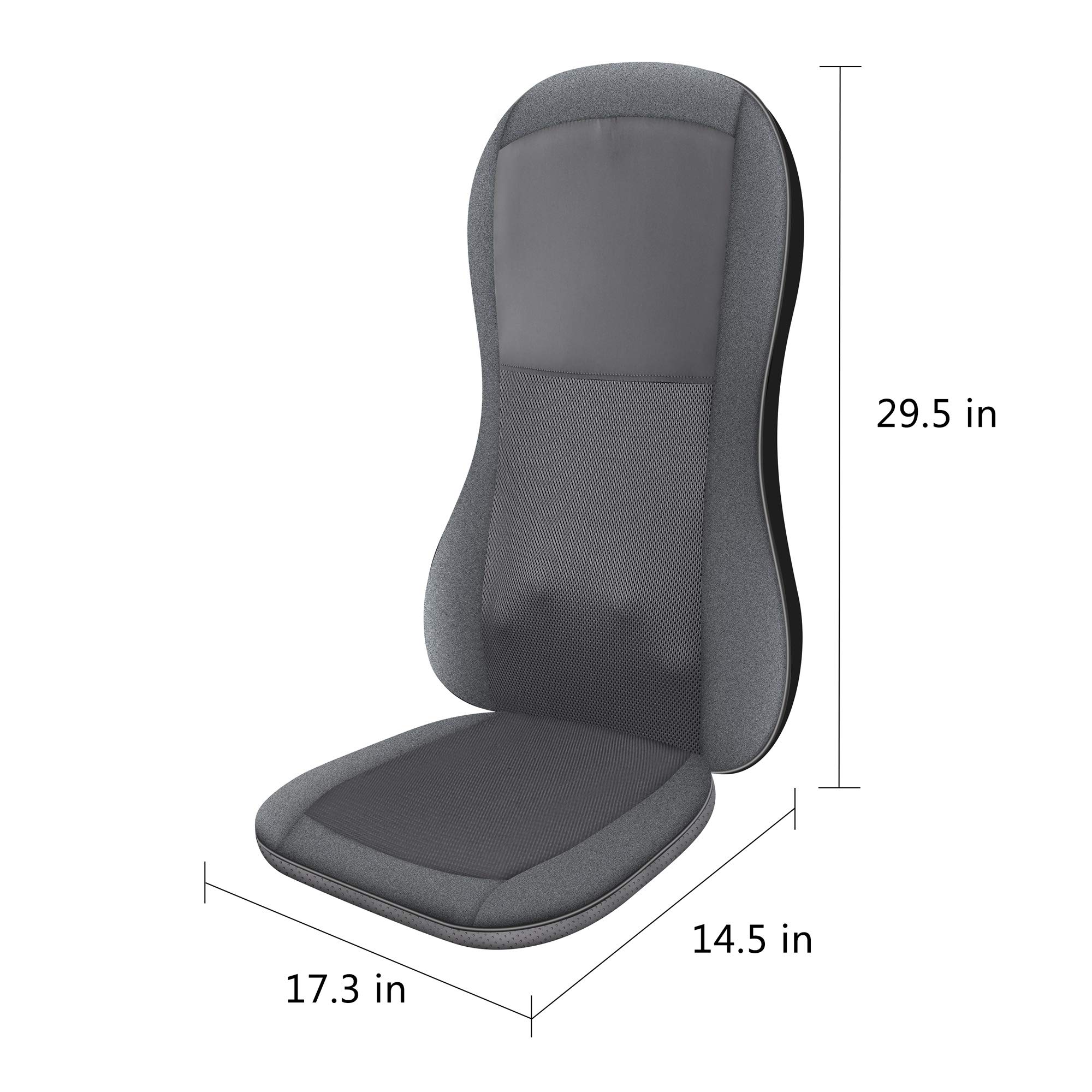 COMFIER Siège de Massage Shiatsu avec Chaleur - Masseur de Dos Complet par 2D/3D avec 10 nœuds de Massage, Coussin de Chaise de Massage à pétrissage pour Le Dos
