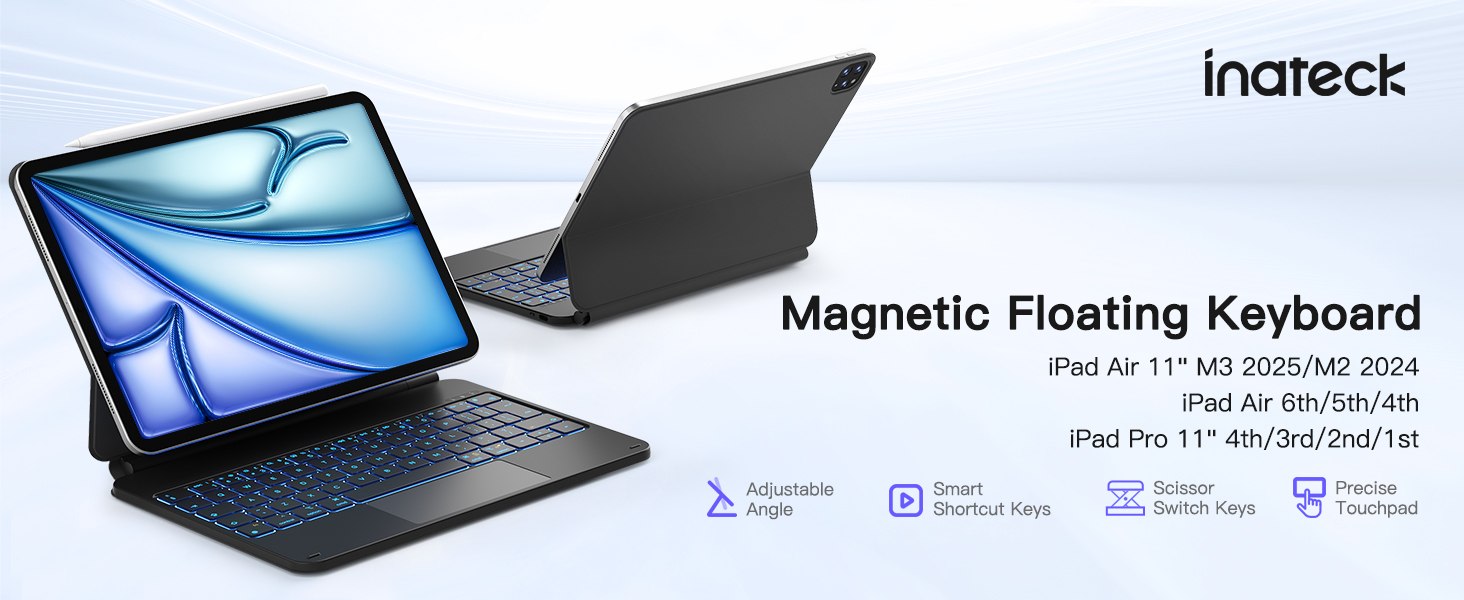 Inateck Magnetic Keyboard Case for iPad Air 11 Inch M4 2026/M3