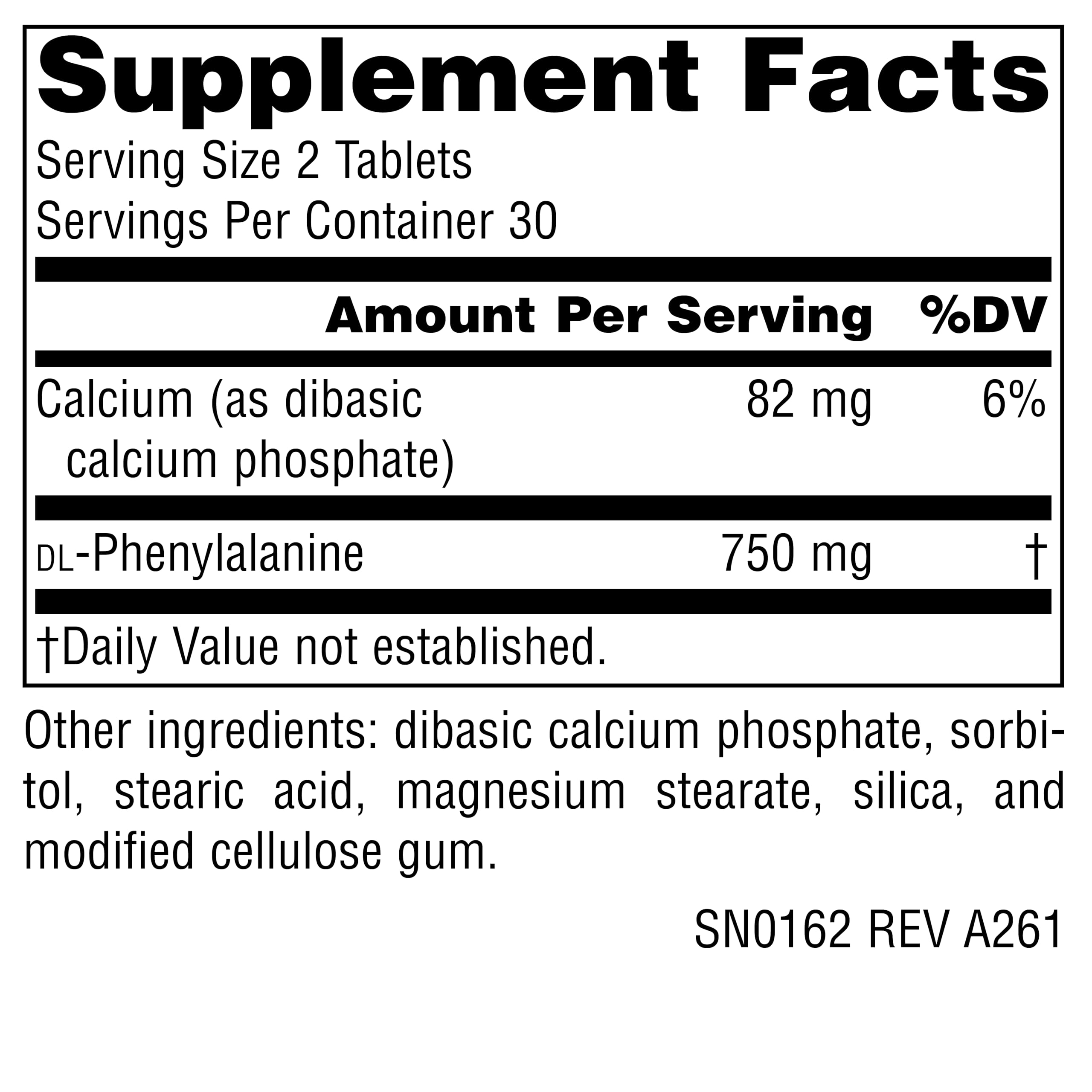 Source Naturals DLPA DL-Phenylalanine, 375mg - 60 Tablets — Amazon image 2