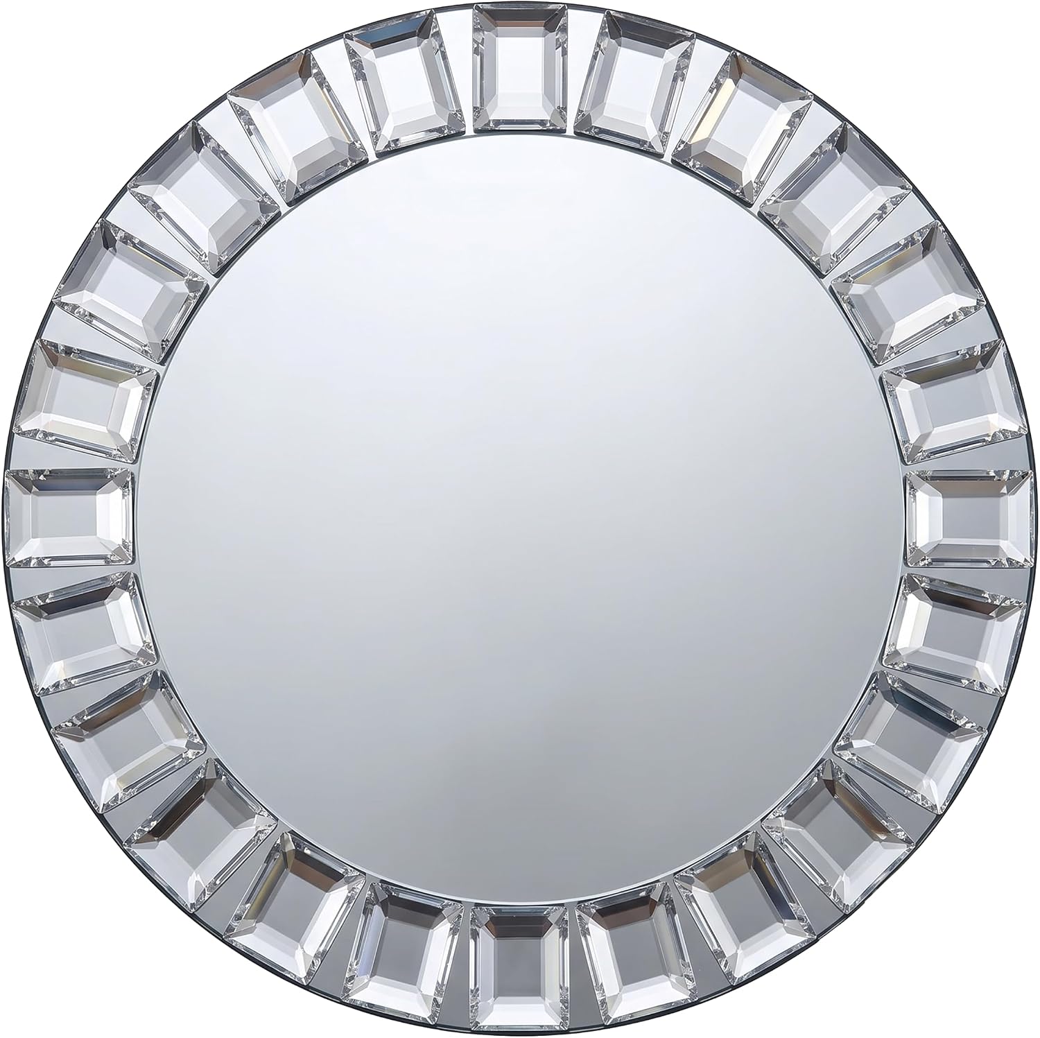 Charge It by Jay Mirror Glass Charger Plate 13” Decorative Melamine Service Plate for Home, Professional Dining, Perfect for Upscale Events, Dinner Parties, Weddings, Catering, 1 Piece, Big Beads