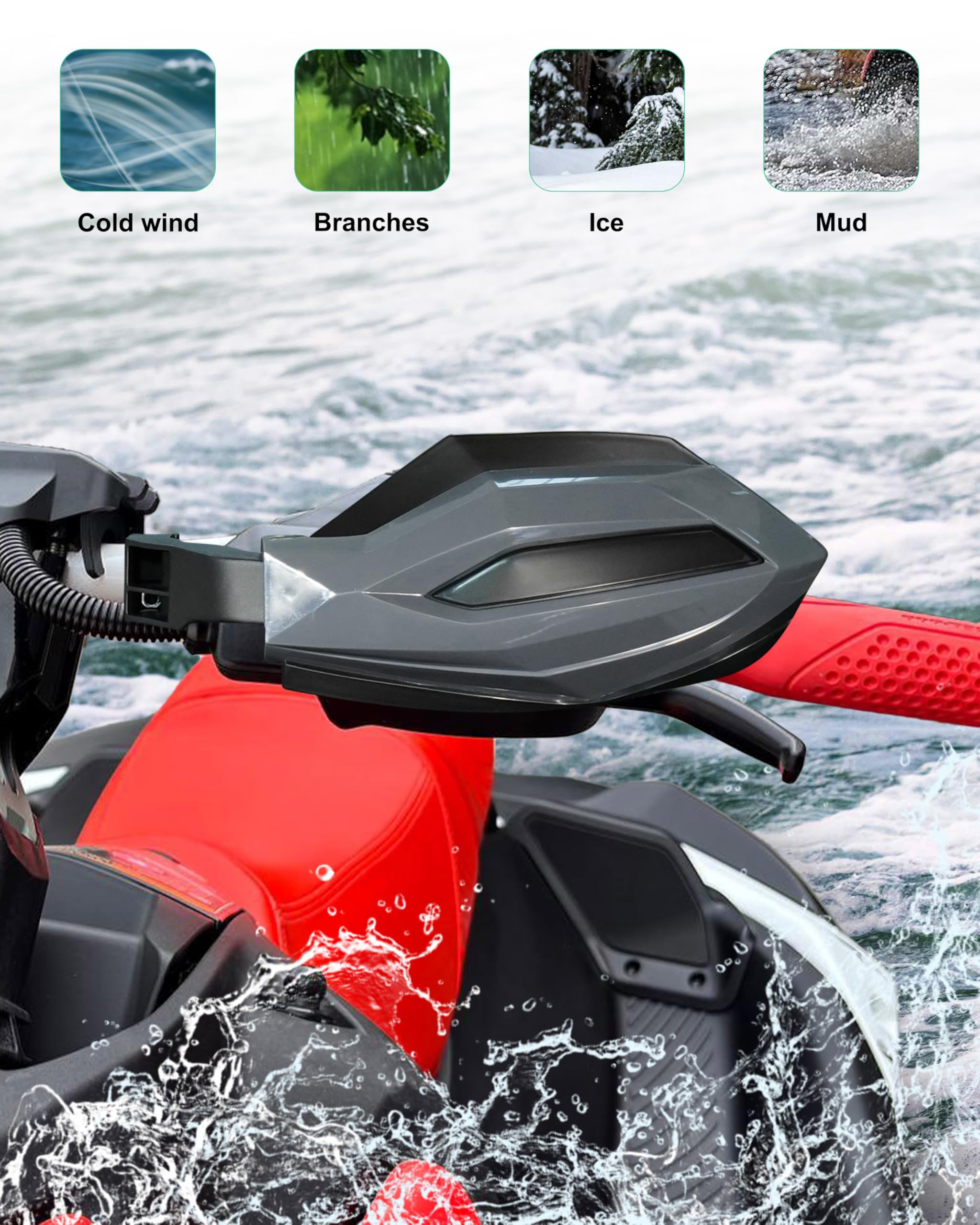 POKIAUTO Handguards Wind Deflector for Sea-Doo Spark Trixx 2025 