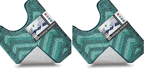 Miniatura 16 de Clara Clark - Alfombras de baño, ultra suaves y peludas - Tapetes para baño, lavables a máquina, con respaldo de goma antideslizante, 17 x 24