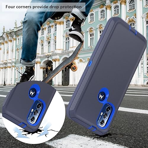 Miniatura 5 de Funda resistente para Moto G Play (2023) y Moto G Power (2022), con funda de clip para cinturón y soporte, funda protectora resistente a los golpes