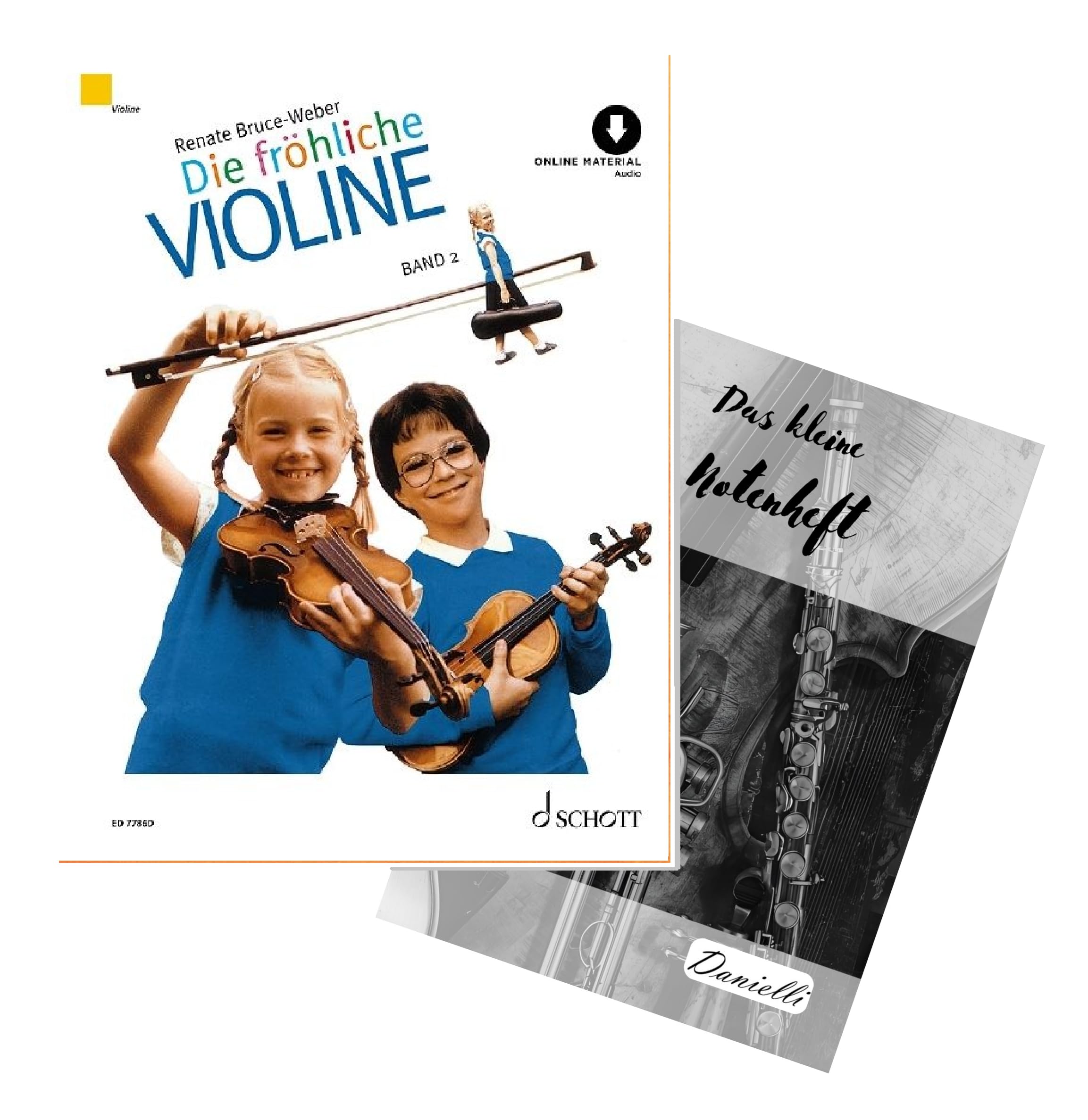 Danielli Renate Bruce-Weber: Die Fröhliche Violine, Geigenschule Band 2 (inkl. Online Audio) mit Notenheft, (Musiknoten/sheet music) ED7786D 9783795721619