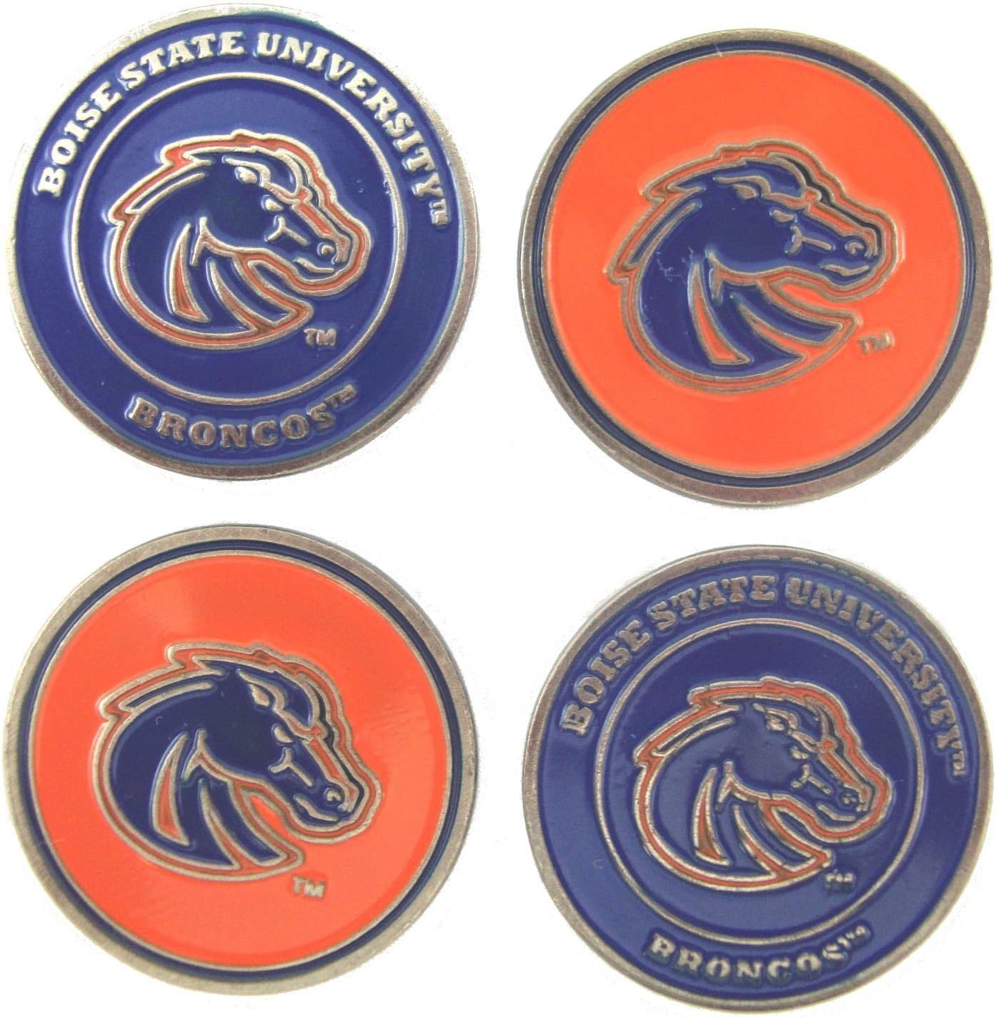 Boise State Broncos Double Sided Golf Ball Markers (Set of Four)