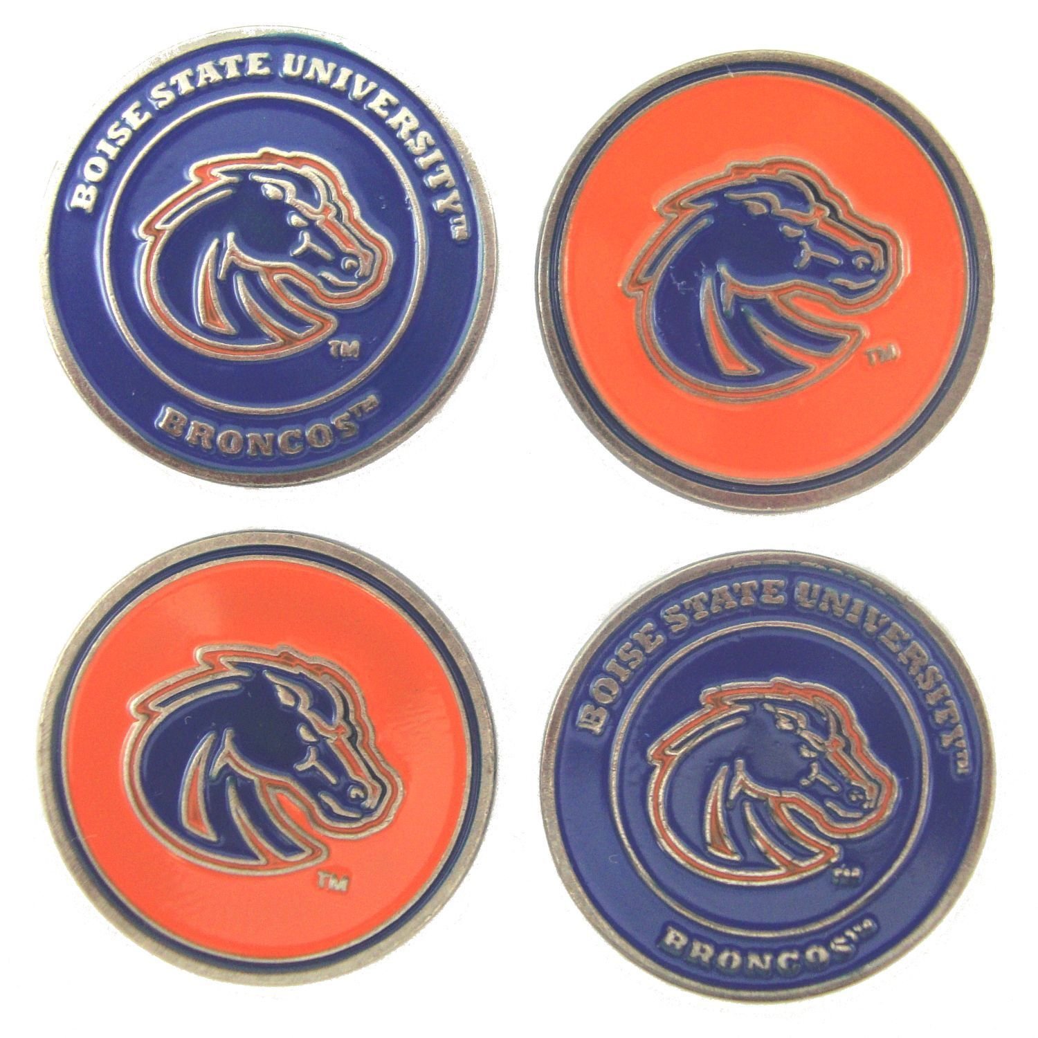 Boise State Broncos Double Sided Golf Ball Markers (Set of Four)