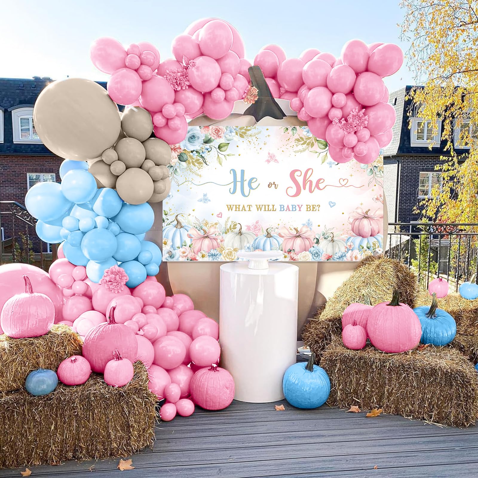 Fall Themed Gender Reveal Pumpkin Pumpkin Gender Reveal Party