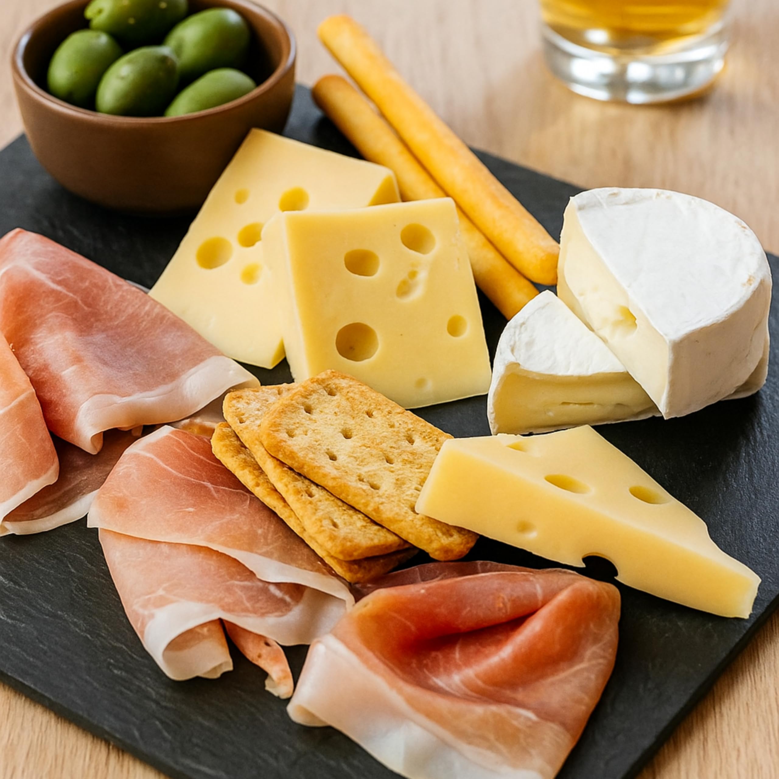 Lebrun Couverts - Lot de 4 Assiettes Ardoise Rectangulaire - Parfait pour vos Planches Apéro ou vos Plateaux de Fromages et Charcuterie - Plateau Apéritif et Tapas - 30 x 20 cm