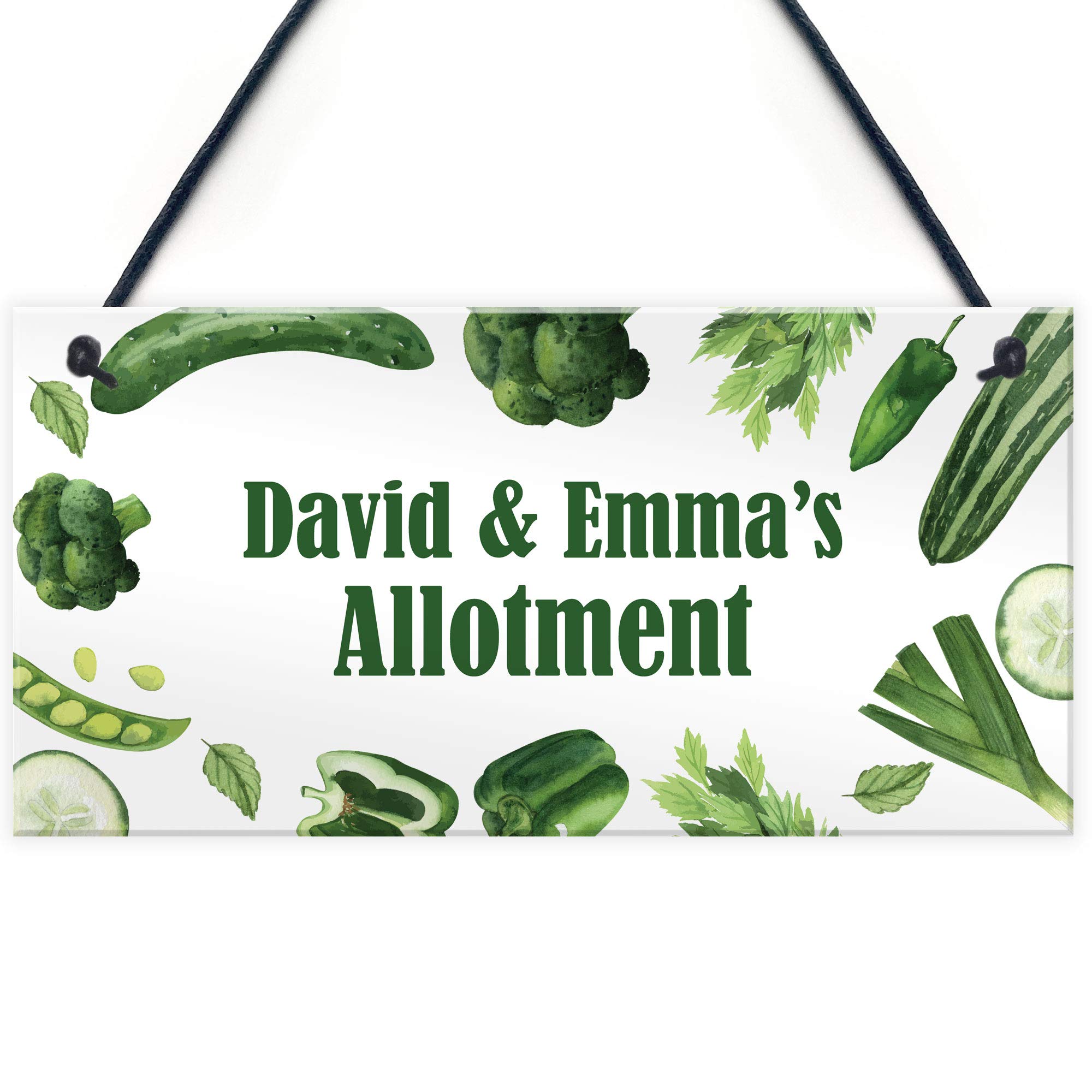 Red Ocean Personalised Allotment Sign Novelty Greenhouse Garden Decor Vegetable Patch Sign Gifts For Him Her