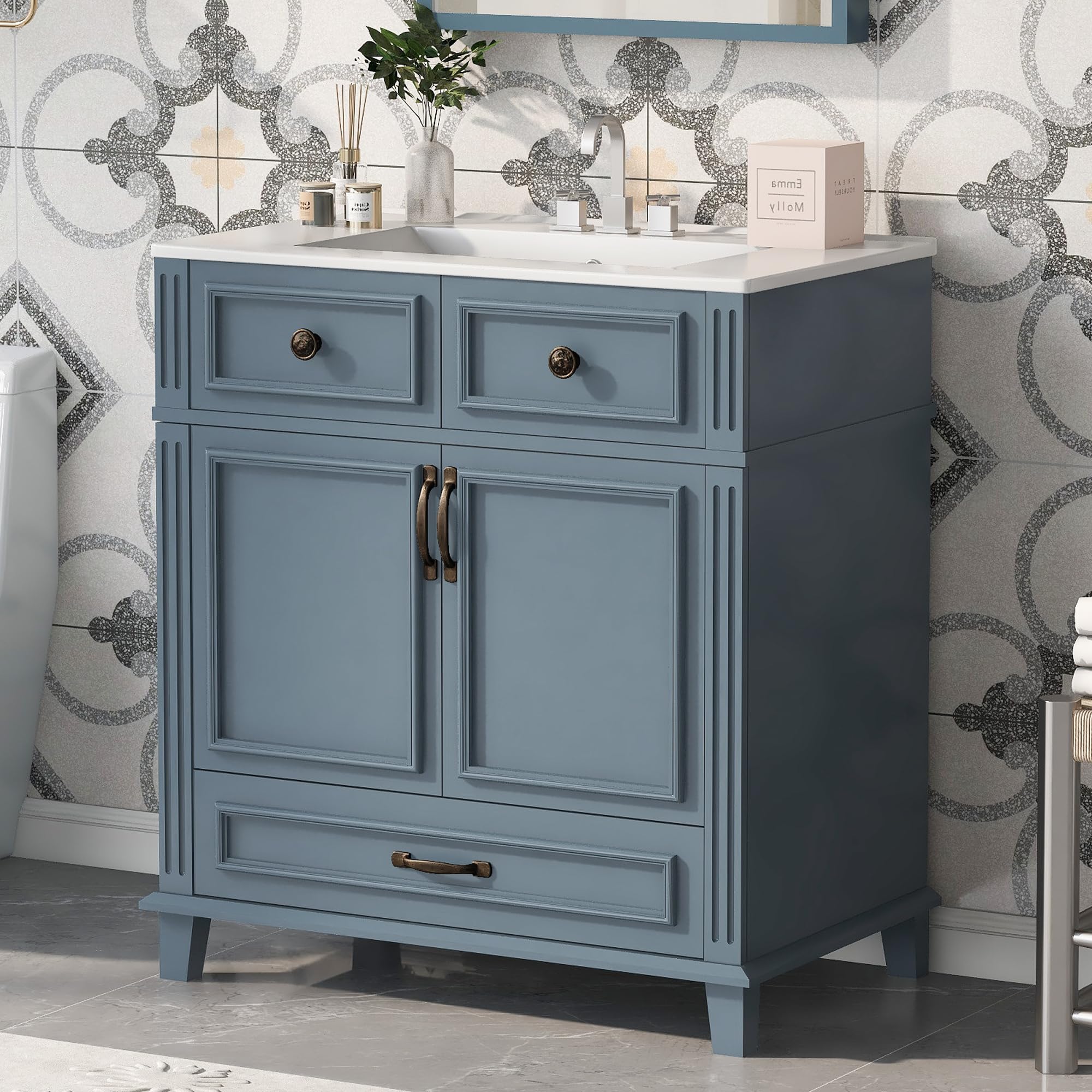 Virubi 30 Bathroom Vanity Sink Combo