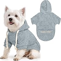 Vista 1 de PETCARE Suéteres básicos con capucha para perros pequeños, medianos y grandes, ropa de cachorro, ropa de forro polar suave y cálido para perro