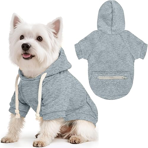 PETCARE Suéteres básicos con capucha para perros pequeños, medianos y grandes, ropa de cachorro, ropa de forro polar suave y cálido para perro,