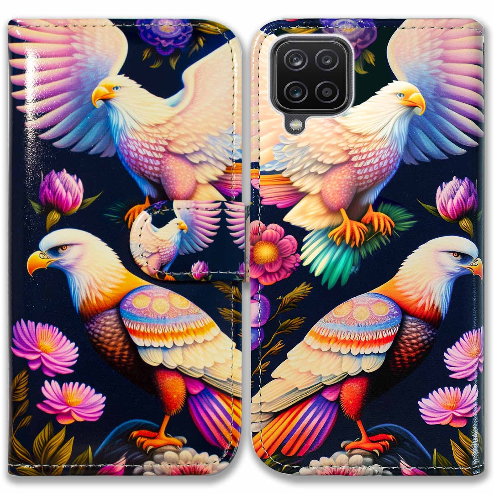 小物 A12 Amazon.com: Bcov Case for Galaxy A12,White Eagle Mandala Flowers