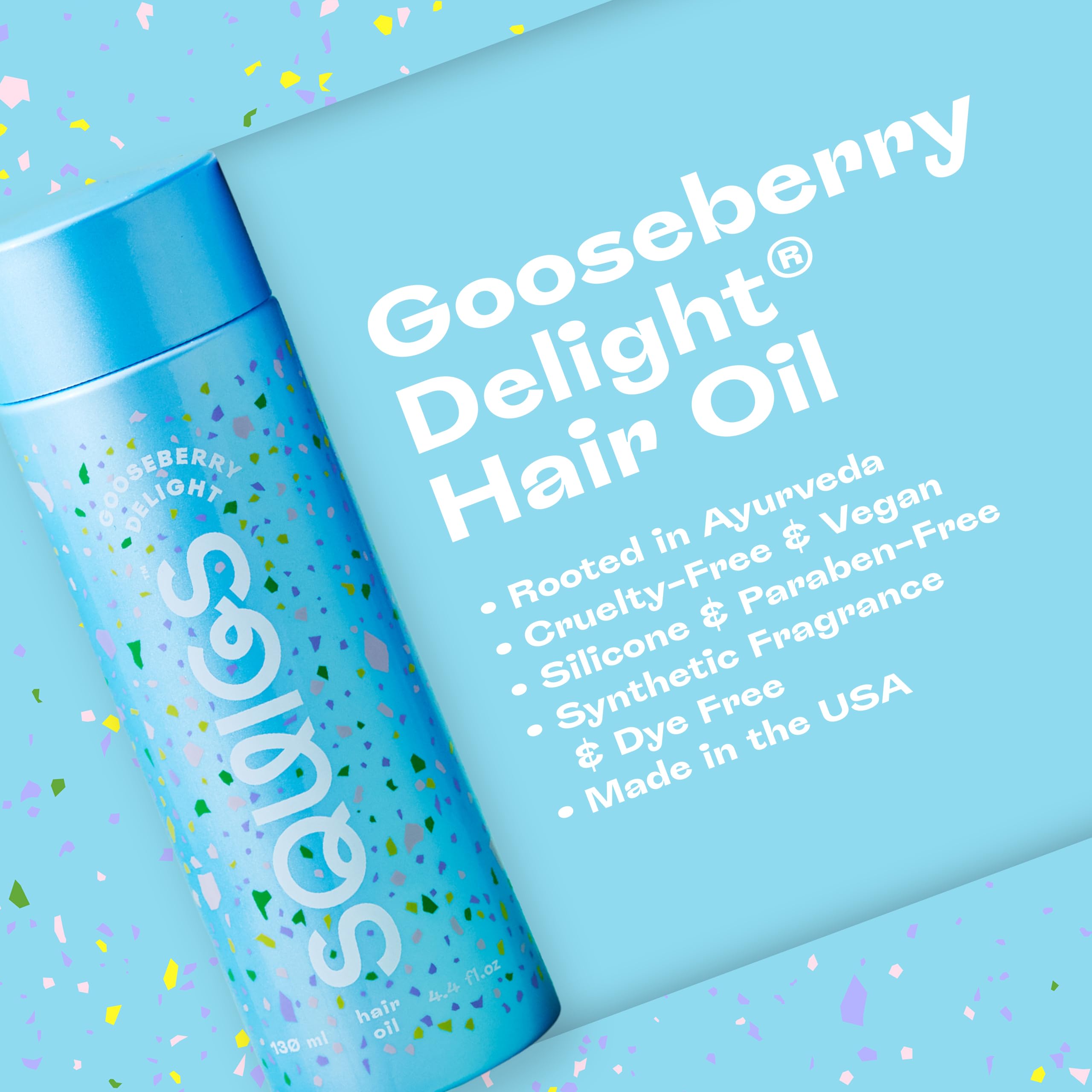 Squigs Gooseberry Delight Hair Oils - Pre-wash Hair Oil for Damaged Hair and Dry Scalp - Ayurvedic Treatment with Coconut, Castor Oil and Amla For Hydration - Non-Toxic & Paraben Free - 130 ml