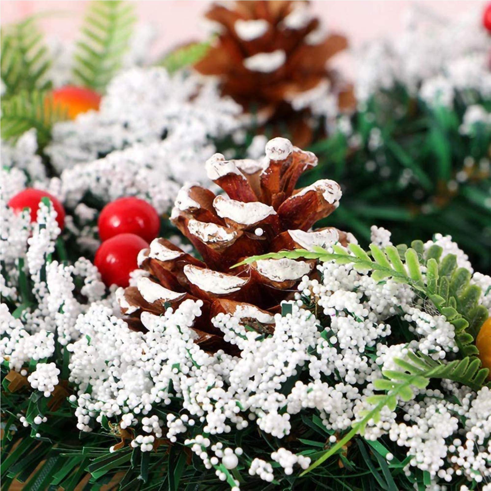MIAOXIAO Weihnachten Dekoration Girlande Kreativ Weihnachten Türkranz Weihnachtsgirlande Künstliche Kränze Weihnachtskranz Deko Christmas Wreath Decoration,40CM