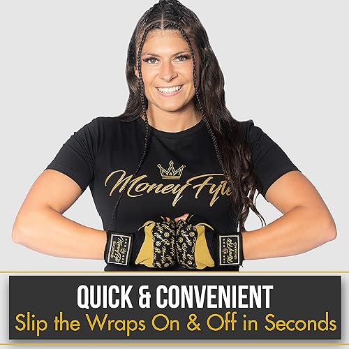 Miniatura 6 de MoneyFyte Quick Gel Boxing Wraps Under Boxing Gloves Kickboxing MMA Muay Thai Puño, nudillo, muñequera, guante interior para manos, para hombres,