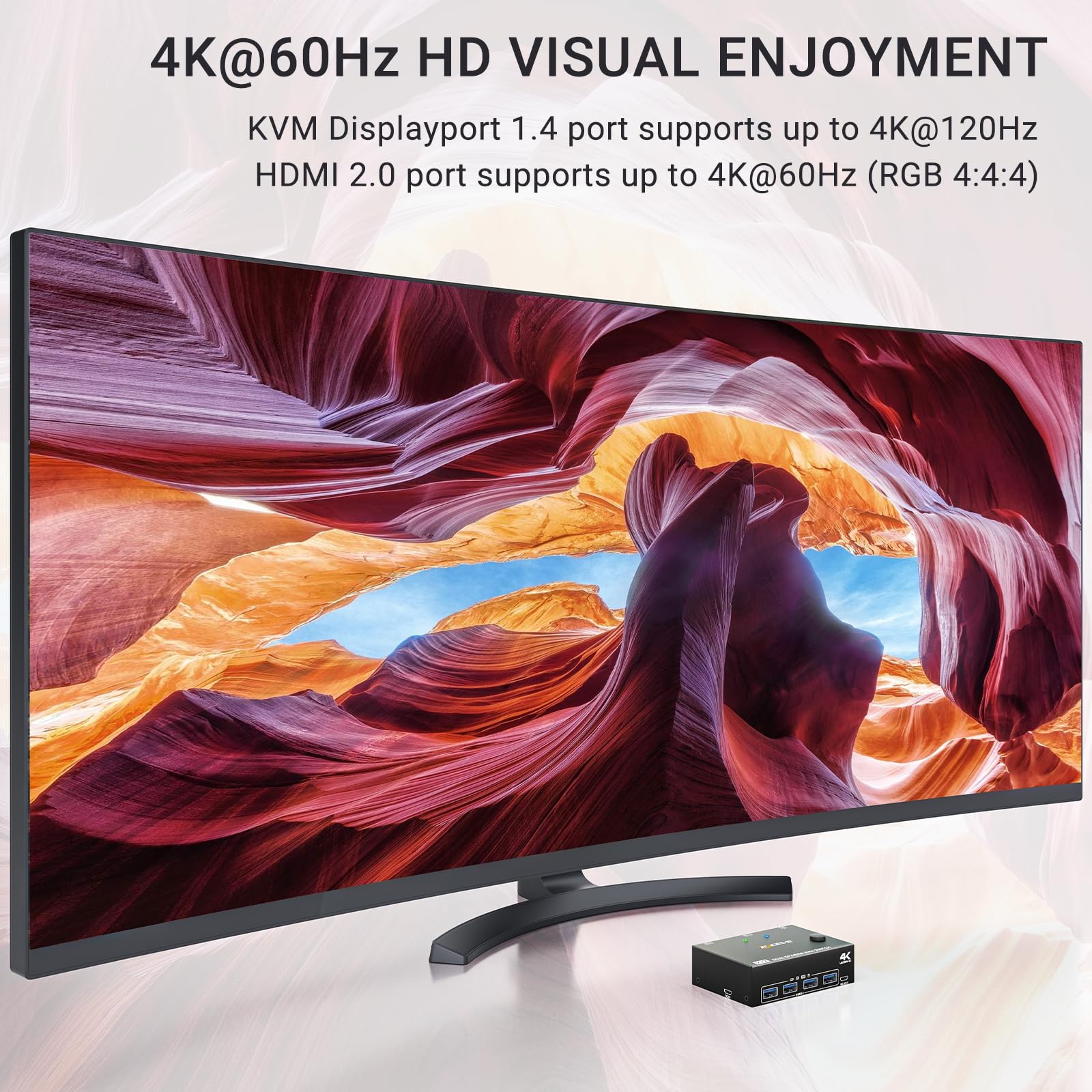 Amazon.co.jp: KCEVE デュアル モニター KVM スイッチ ディスプレイ