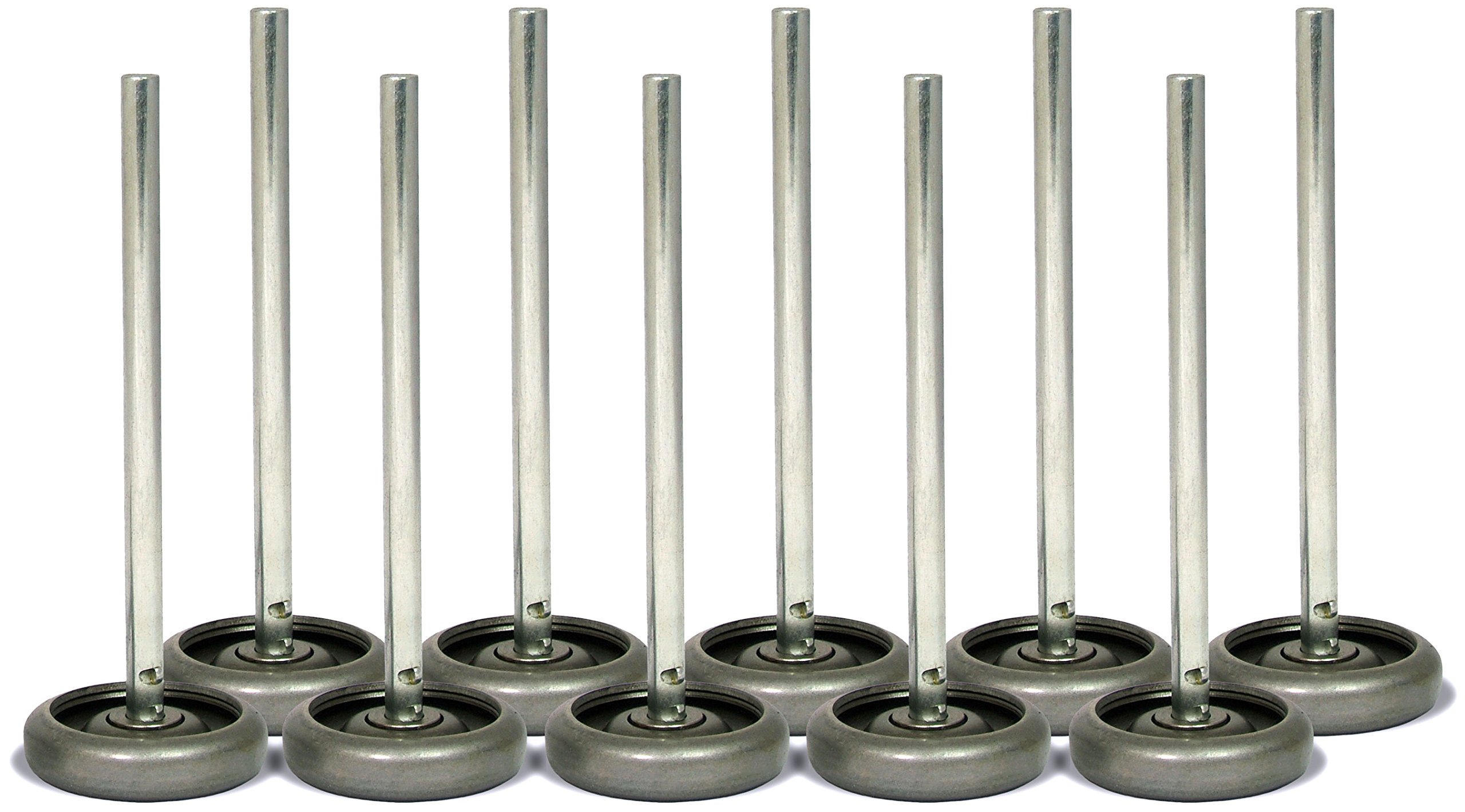 Ideal Security Inc. Garage Door Rollers - 3" Steel Wheels with 10 Ball-Bearings & 7" stem (10-Pack)