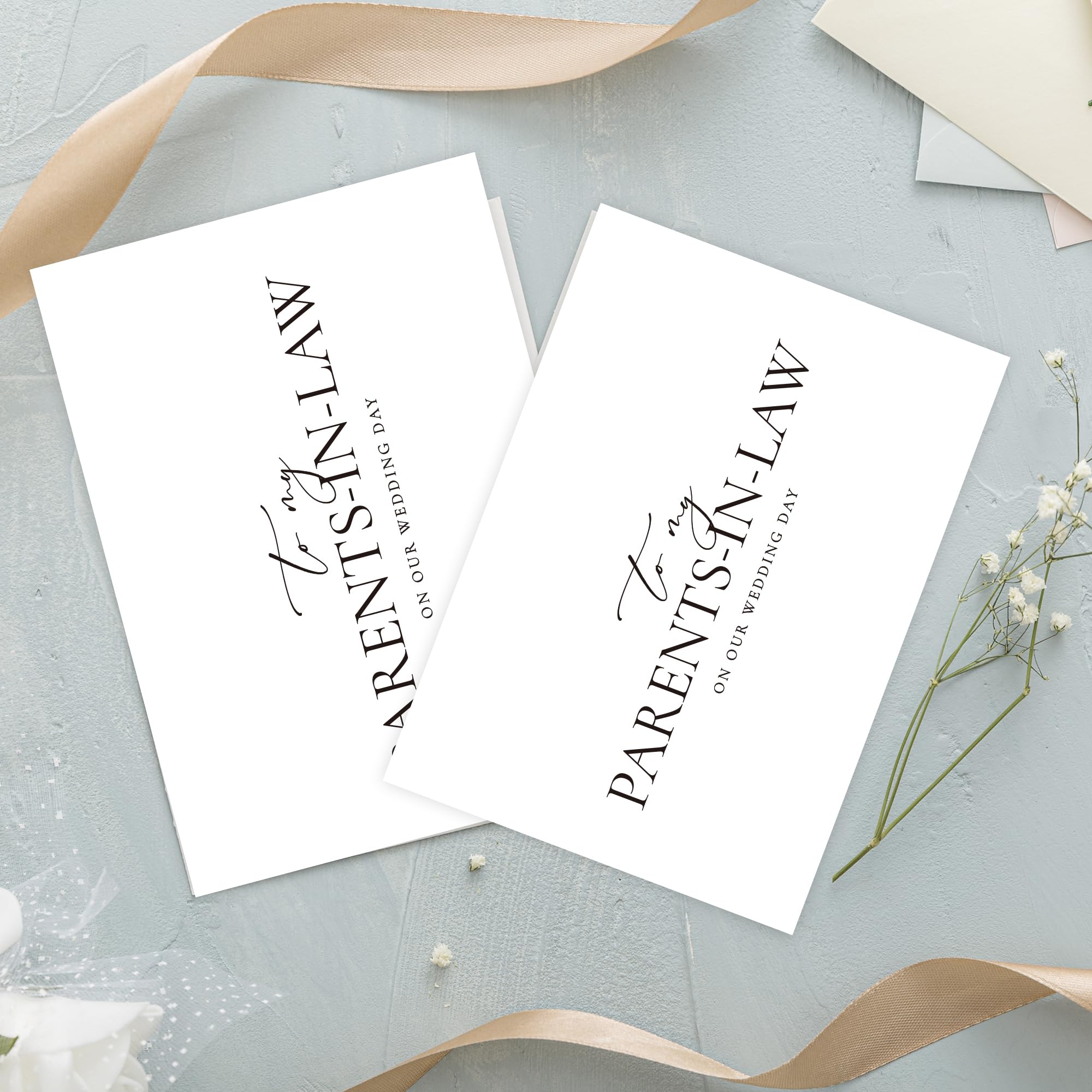 LADY&HOME To My Parents-in-law on Wedding Day Card, A1:Parents-in-law, 4”x 6” - Image 3