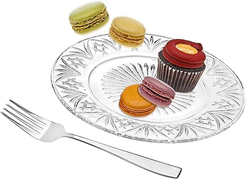 Miniatura 2 de Godinger Dublin - Juego de 4 platos y tenedores de postre (cristal transparente)