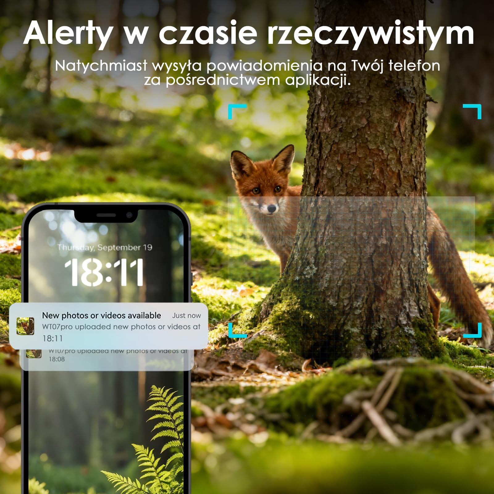 WOLFANG 4G LTE Cellular Wildlife, bateria 5200 mAh, kamera komórkowa 2K ze sterowaniem aplikacją, super noktowizor, wyświetlacz 2.0'TFT, aktywowany ruchem wyzwalacza 0,2 s, wodoodporność IP66