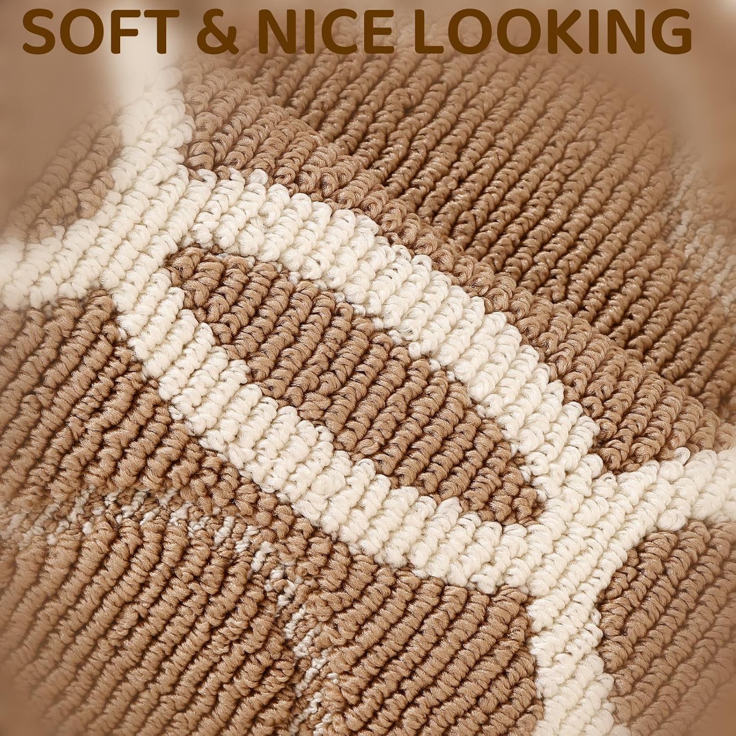 Dirt Trapper Doormat Front Back Indoor Outdoor Door Mats for Home Entrance Entry Way Non-Slip Washable Super Absorbent Rugs (Khaki, 32''x48'')