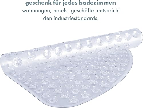 Miniatura 5 de TranquilBeauty Tapete de ducha cuadrado azul de 20.9 x 20.9in21 x 21 pulgadas, antideslizante, lavable a máquina, tapete de baño cuadrante para