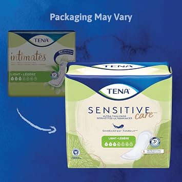TENA Intimates Ultra Thin Light Pads Regular 30 Count (Pack of 3)