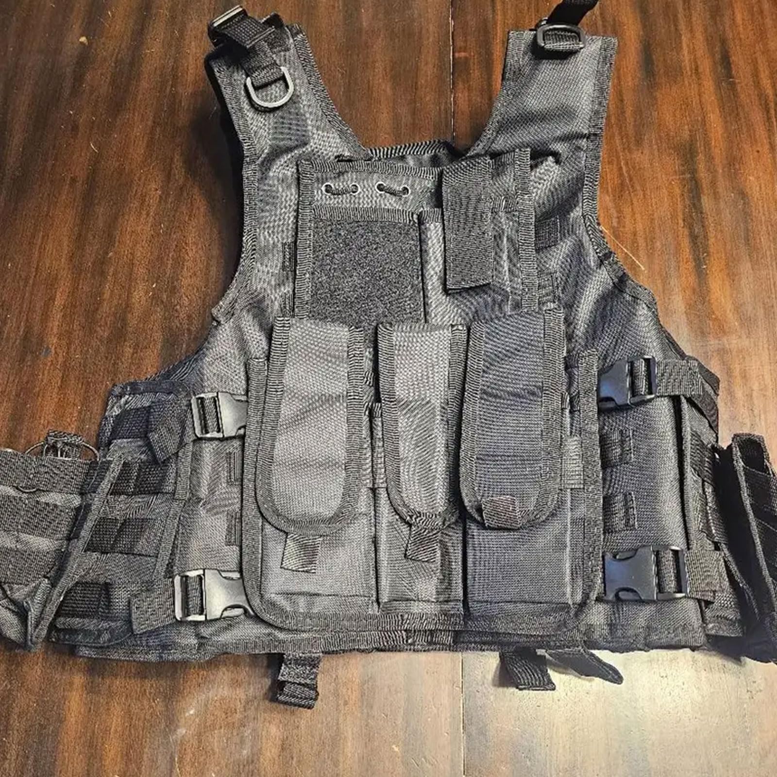 YAKEDA Gilet tattico regolabile per allenamento softair | campeggio, pesca, caccia, regalo per Halloween e Capodanno