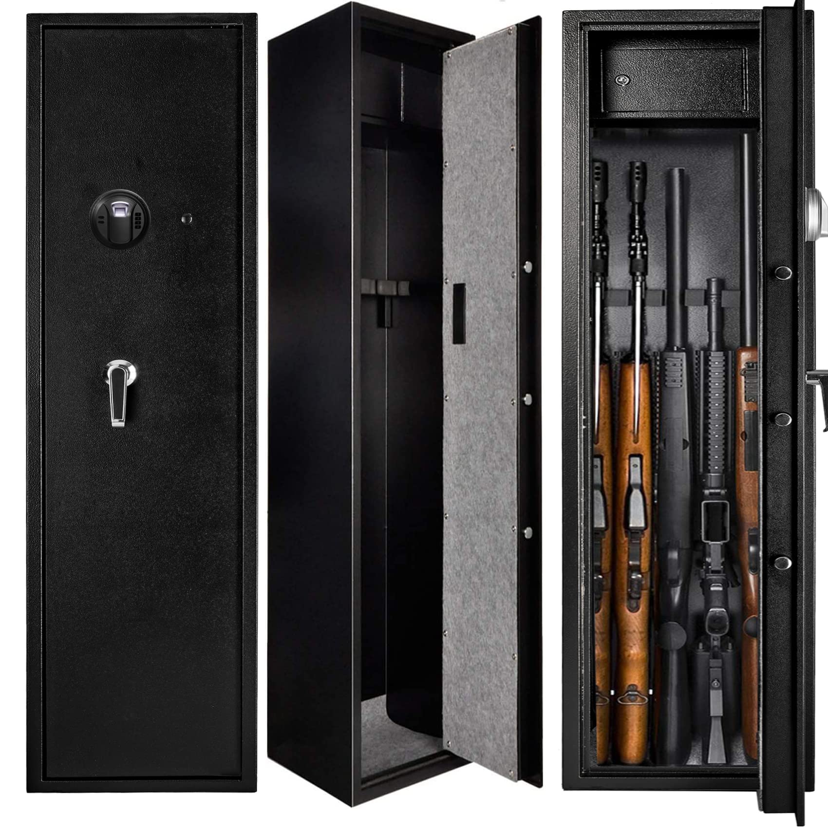 Quicktec Large Rifle Safe, Gun Safe for Home Rifles and Pistols, Quick