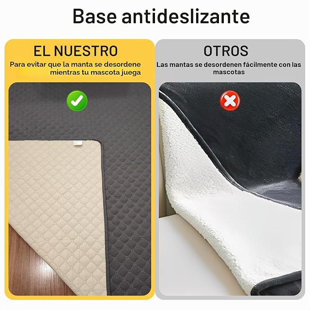Foto 2 de 3 de LURICO Manta para Perros Impermeable y Antideslizante, Protector de Sofá, Cama y Asientos de Coche, Lavable