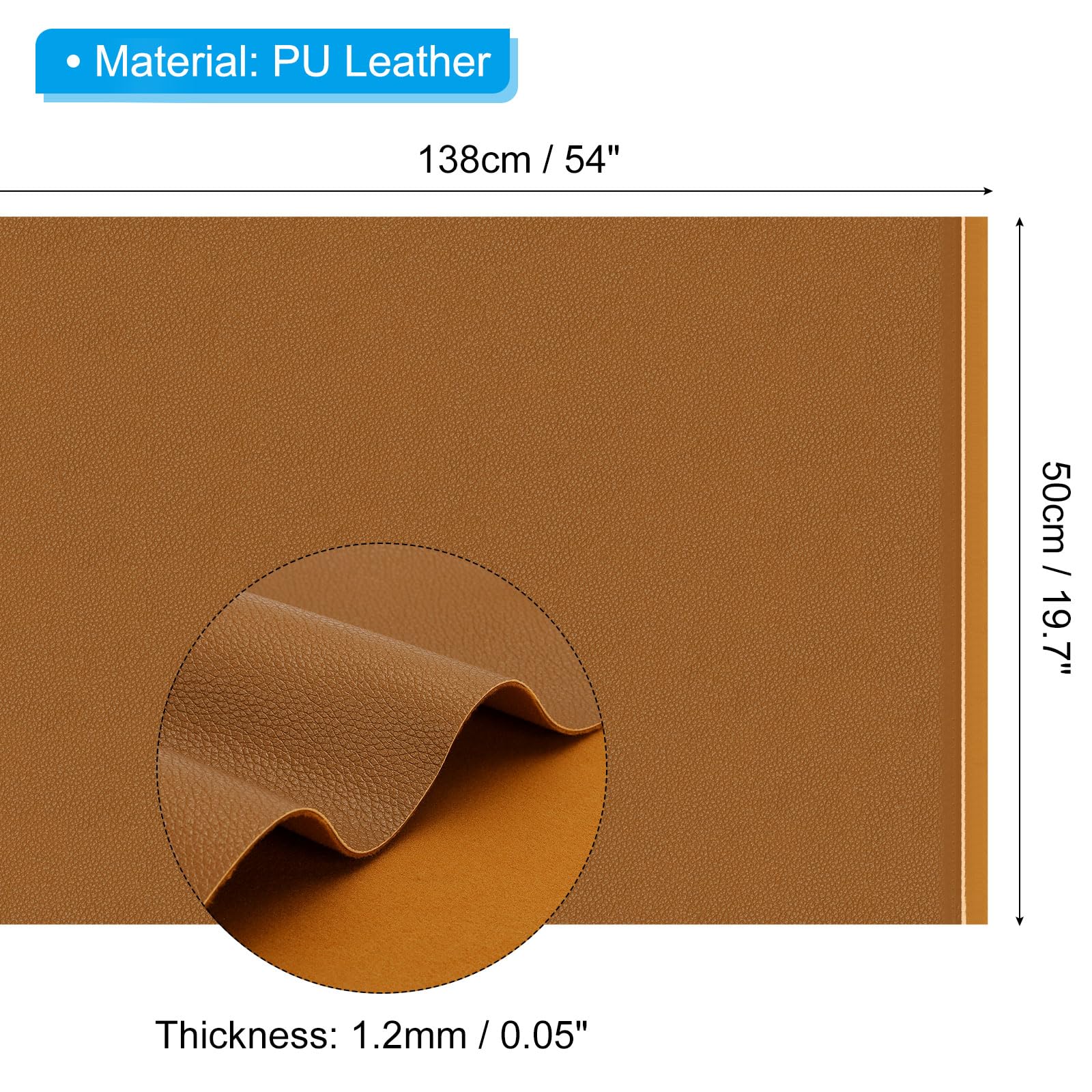 PATIKIL 54x19.7x0.05 Inch Faux Leather Sheets - Image 2