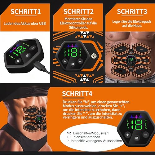 Miniatura 5 de Estimulador de abdominales  Máquina de abdominales  Equipo de entrenamiento de abdominales  Perfecto trabajo desde casa Fitness  EMS Smart Fitness