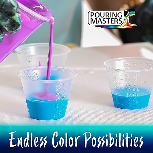 Miniatura 3 de Pouring Masters Caribbean Blue - acrílico listo para verter pintura  Premium 907 gr (32 onzas) pre-mezclado a base de agua  para lienzo, madera,