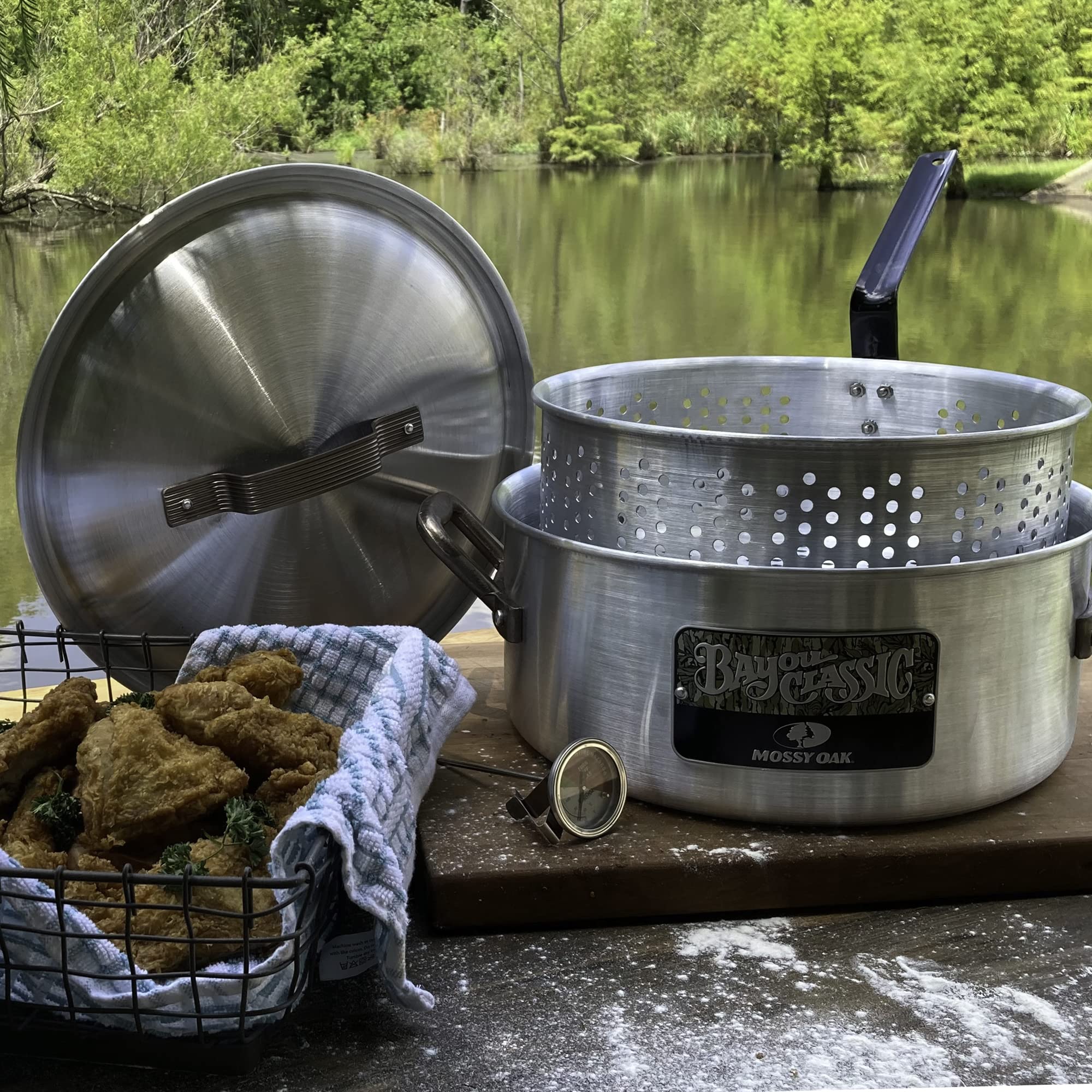 Amazon.com: Bayou Classic 1350G Mossy Oak 14-qt Aluminum Fry Pot w