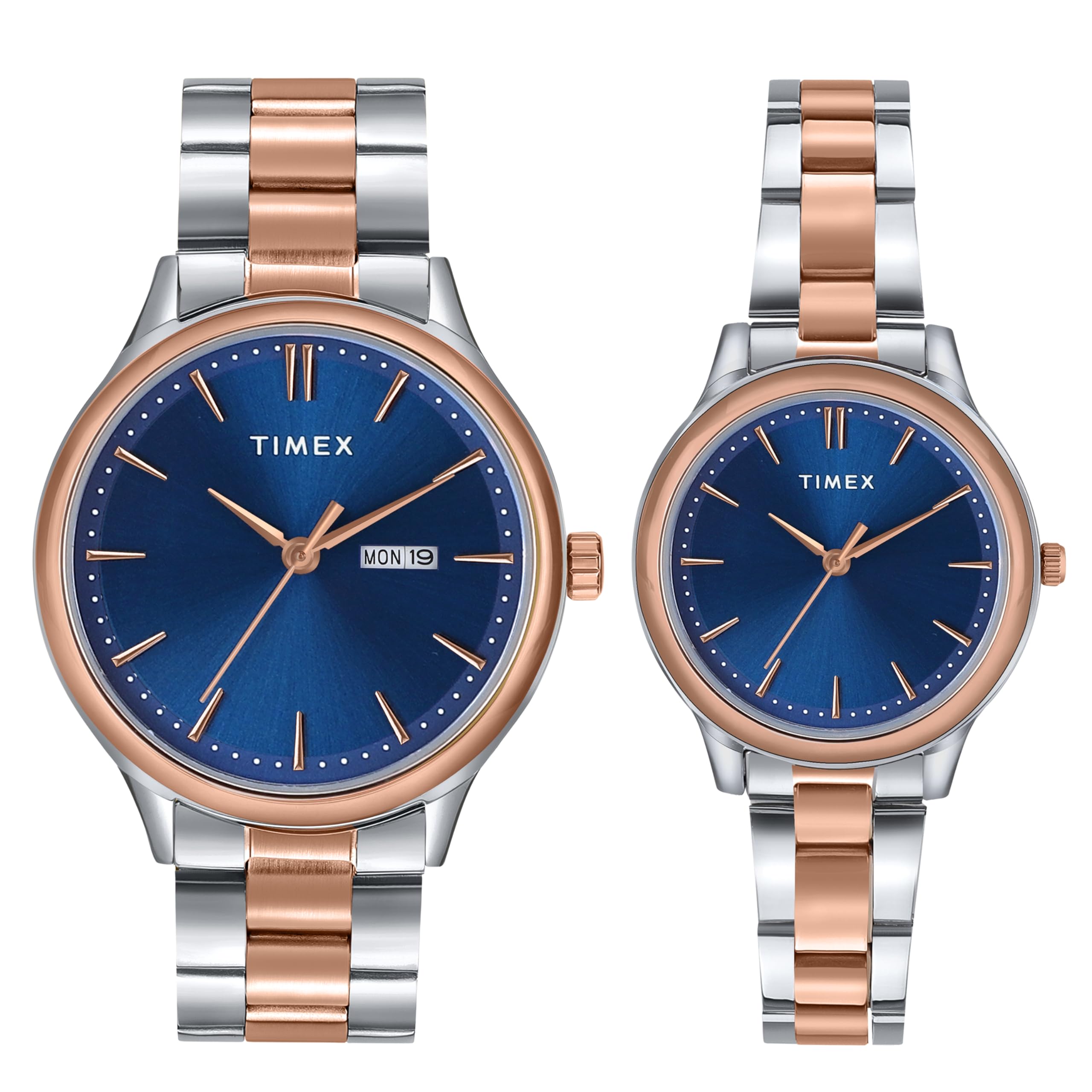 TIMEX Stainless Steel Unisex Blue Round Analog Pair Watch- Tw00Zp006, Band Color-Multicolor (B0CXTG4BD8) Amazon Price History, Amazon Price Tracker