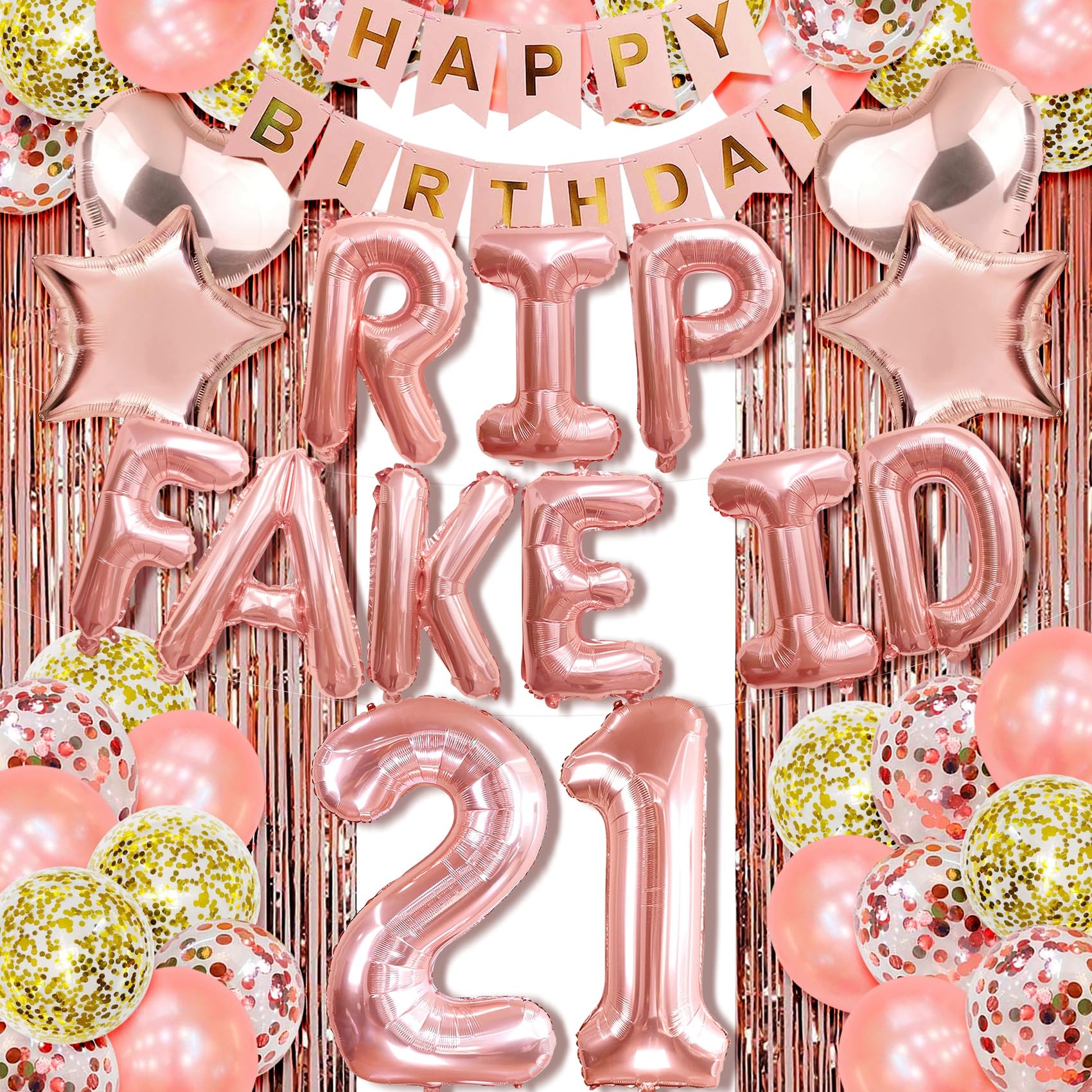 Amazon.com: 21st Birthday Decorations For Her Rip Fake Id Balloons